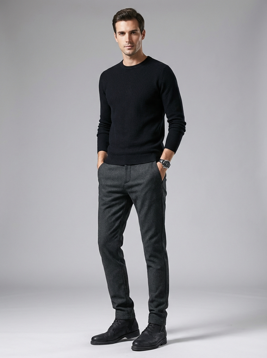 Verno Herre Pantalon | Slim Fit, Tilspidsede Ben 1