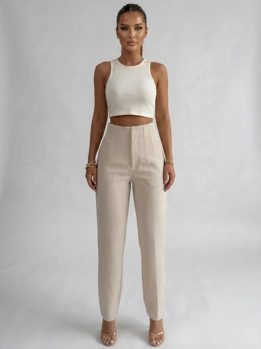 ANNIKA | Broek met hoge taille